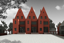 Neubau von 3 Stadthäusern in Dortmund